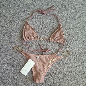 NWT Gucci Women's Nude Pink Bikini Set